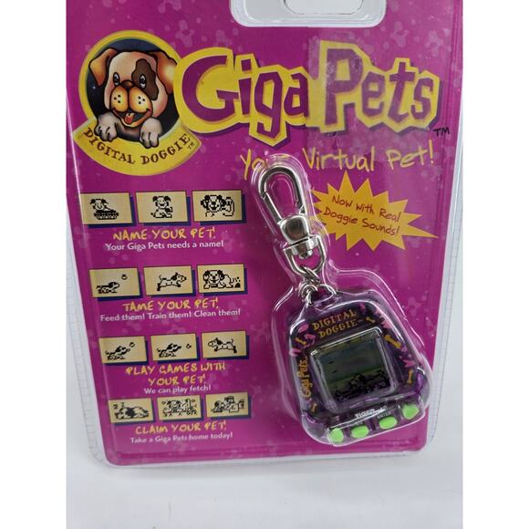 Vtg Tiger Electronics Giga Pets Digital Doggie Virtual Pet Purple 1997 Sealed - Picture 1 of 10